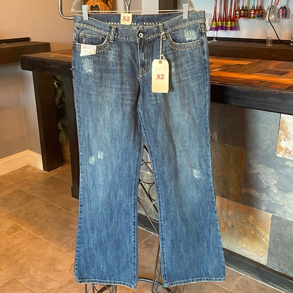 X2 Denim - NWT X2 w20 flare leg Ultra Low size 12
